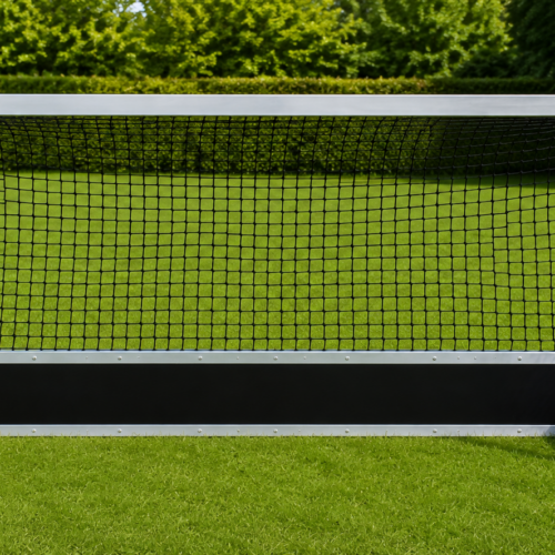 Jeugd hockeydoel 2x1 meter 15 Aluminium jeugdhockeydoel 200x100 cm met zwart net op gras